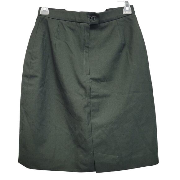 DSCP Omega Apparel Womens Size 8MT Olive Green Polyester Wool Pencil Skirt - Picture 2 of 4